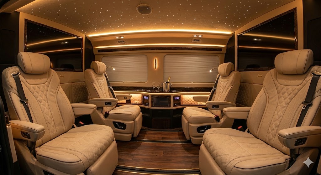 Siège cuir luxe Mercedes Sprinter VIP